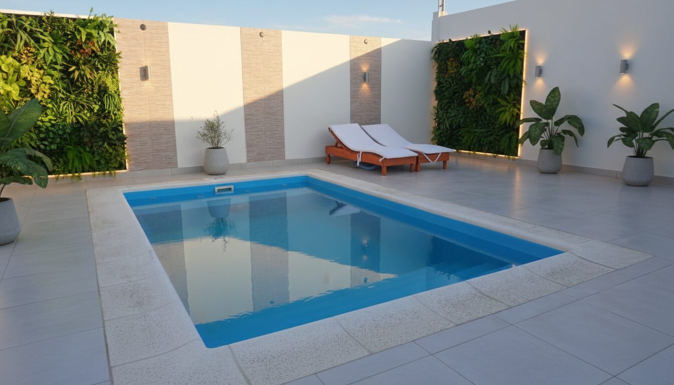 Piscina de Fibra 5x3 mts