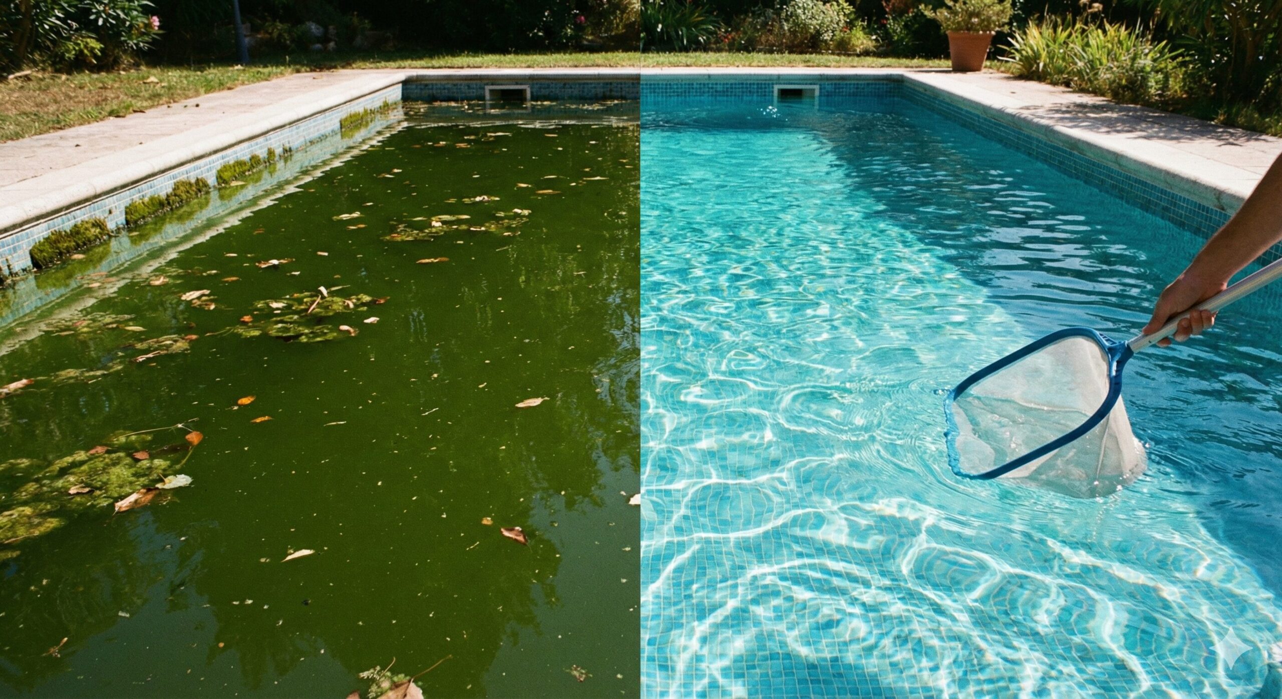 agua verde de tu piscina