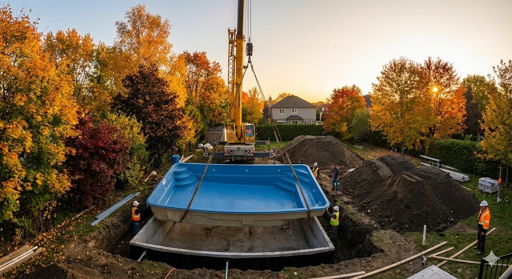 instalar piscina en otoño