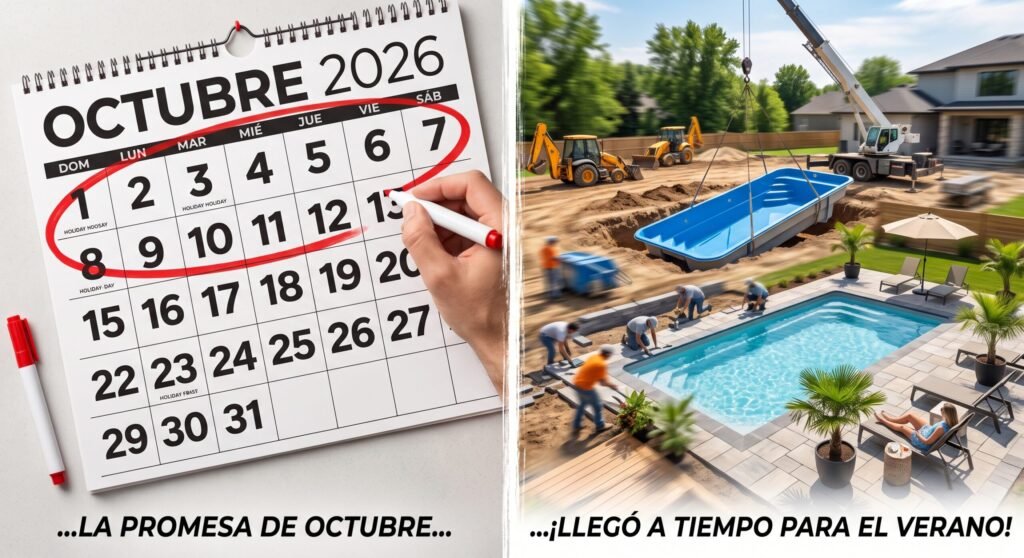 ¿Llego al verano? Tiempos reales de instalación de una pileta de fibra